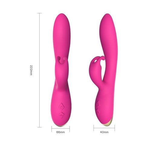 Wibrator króliczek Bonnie silikonowy różowy USB wodoodporny 22cm