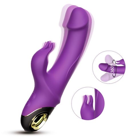 Wibrator króliczek silikonowy B Series Joy Meteor fioletowy USB wodoodporny
