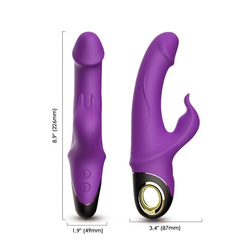 Wibrator króliczek silikonowy B Series Joy Meteor fioletowy USB wodoodporny