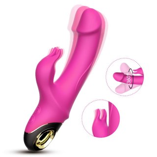 Wibrator króliczek silikonowy B-Series Joy Meteor różowy USB 23 cm