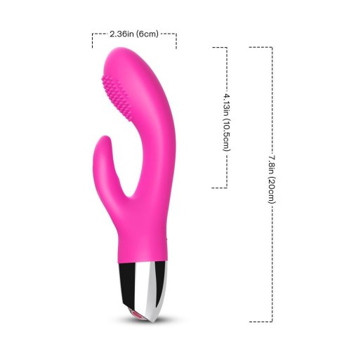 Wibrator króliczek silikonowy B-Series Joy różowy USB 20 cm