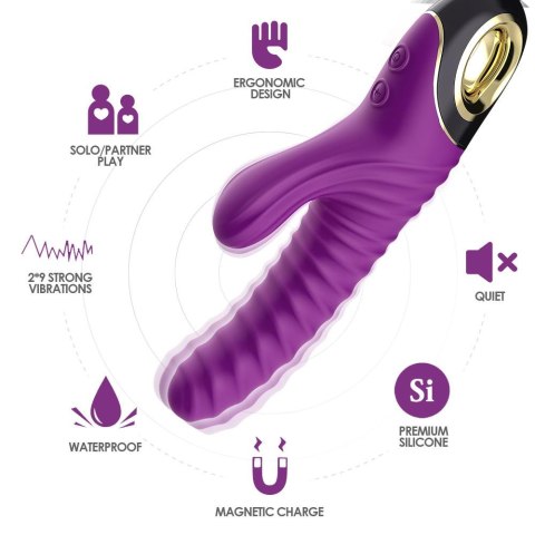 Wibrator punktu G Eternity silikonowy fioletowy USB wodoodporny