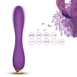 Wibrator punktu G Flamingo fioletowy silikonowy USB wodoodporny 22 cm