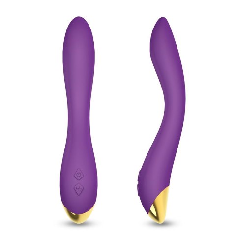 Wibrator punktu G Flamingo fioletowy silikonowy USB wodoodporny 22 cm