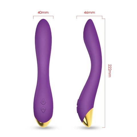 Wibrator punktu G Flamingo fioletowy silikonowy USB wodoodporny 22 cm