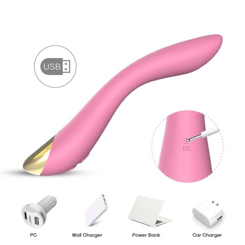 Wibrator punktu G Flamingo silikonowy B Series Joy jasnoróżowy USB 22 cm
