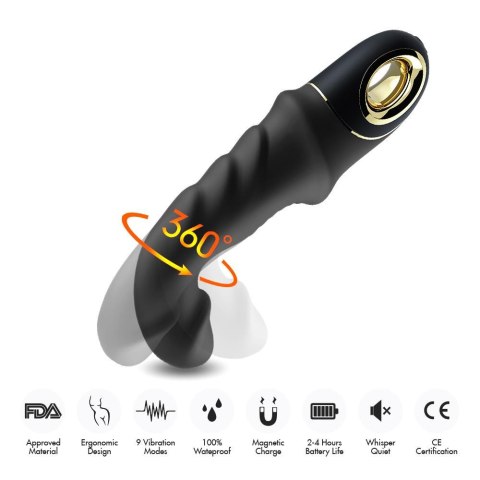 Wibrator punktu G Joyblade silikonowy czarny USB wodoodporny
