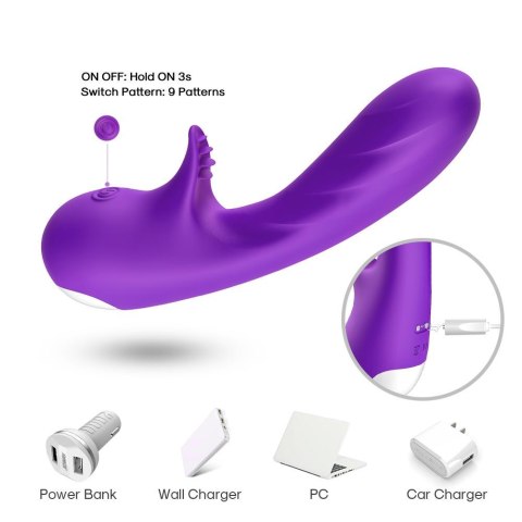 Wibrator punktu G Romance silikonowy B Series Joy fioletowy USB 18cm