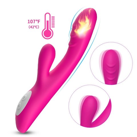Wibrator punktu G Spark z ogrzewaniem Joy różowy silikonowy USB
