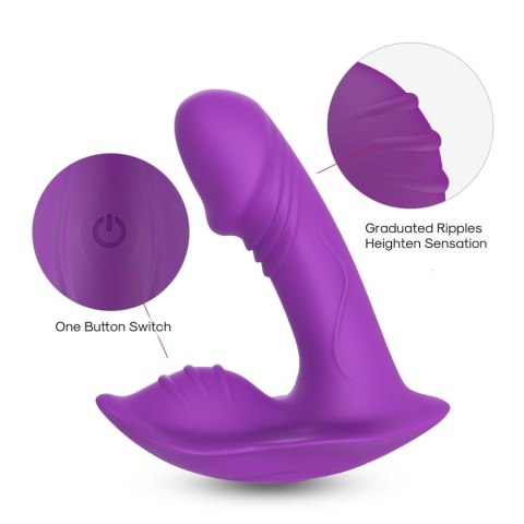 Wibrator punktu G dyskretny silikonowy Joy Whistle fioletowy USB