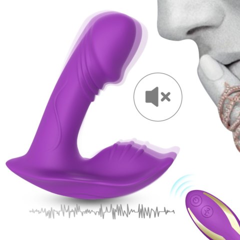 Wibrator punktu G dyskretny silikonowy Joy Whistle fioletowy USB
