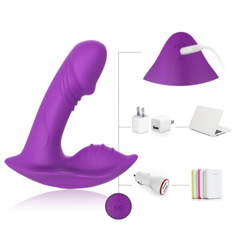 Wibrator punktu G dyskretny silikonowy Joy Whistle fioletowy USB