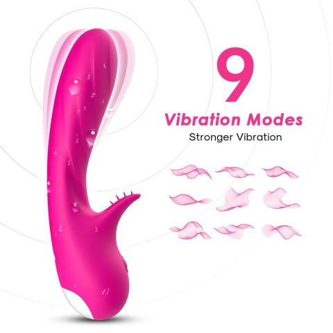 Wibrator punktu G silikonowy B Series Joy różowy USB 18 cm