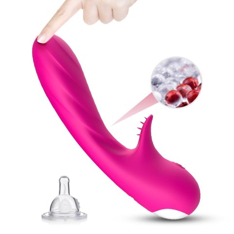 Wibrator punktu G silikonowy B Series Joy różowy USB 18 cm
