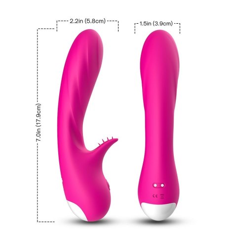 Wibrator punktu G silikonowy B Series Joy różowy USB 18 cm