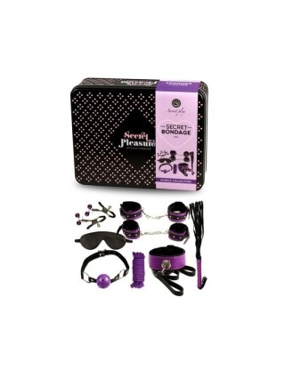 Zestaw bondage Secret Play 8 elementów fioletowo czarny