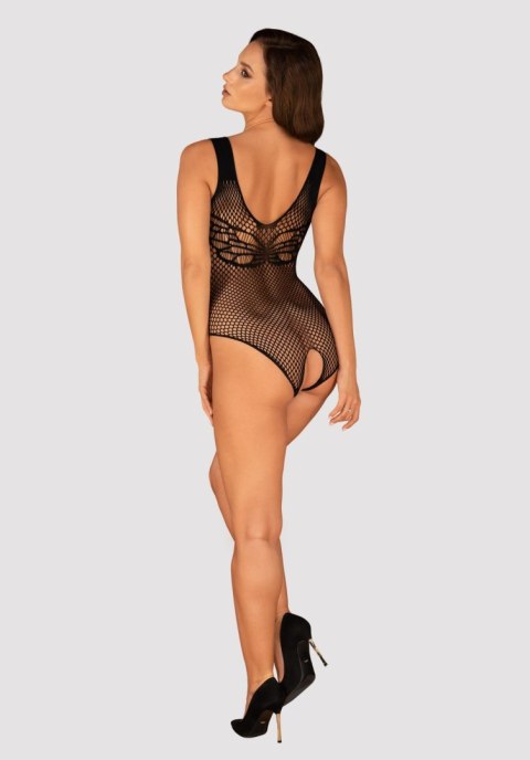 Body Obsessive B134 czarne siateczkowe z otwartym krokiem XL XXL