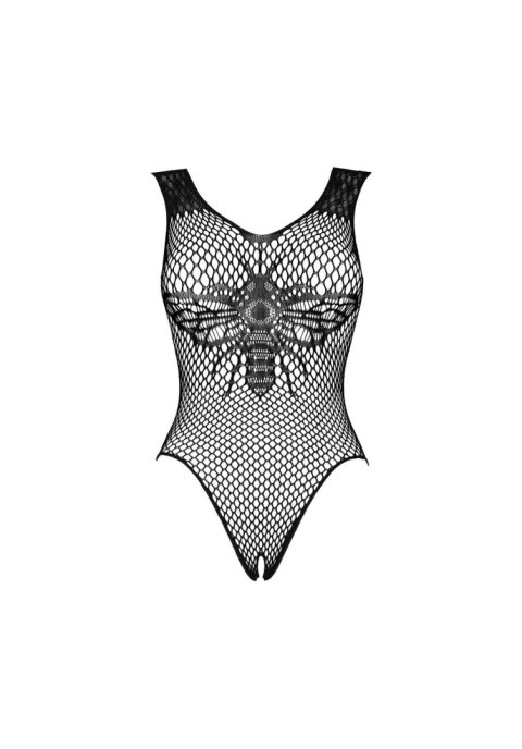 Body Obsessive B134 czarne siateczkowe z otwartym krokiem XL XXL
