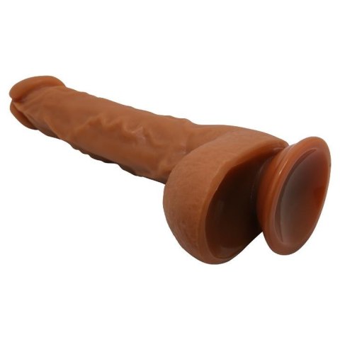 Dildo realistyczne zakrzywione Baile Jason z przyssawką jasnobrązowe