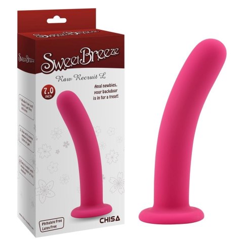 Dildo silikonowe Sweet Breeze Raw Recruit różowe 17,8 cm z przyssawką
