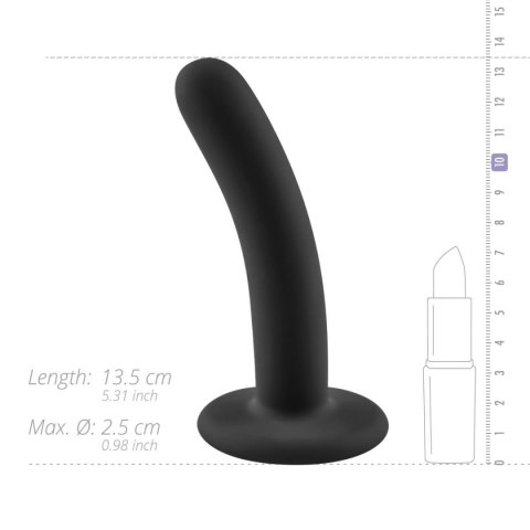 Dildo silikonowy No Parts Logan czarny 13,5 cm