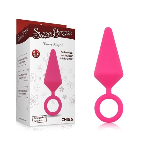 Korek analny silikonowy Sweet Breeze Candy Plug L różowy