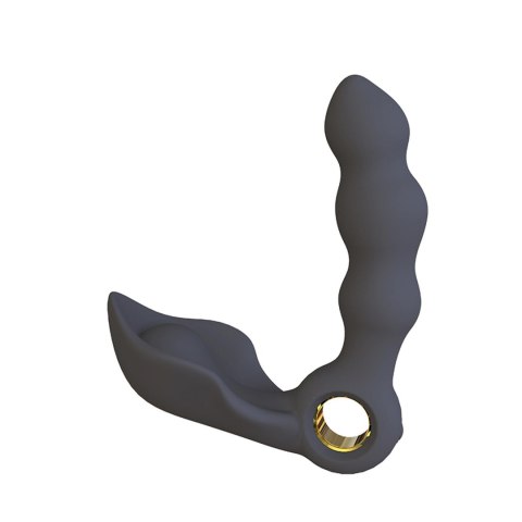 Masażer prostaty Angelo potrójna stymulacja czarny silikonowy USB