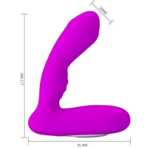 Masażer prostaty Pretty Love Piper fioletowy 12 funkcji USB
