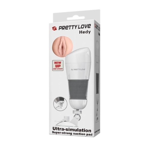 Masturbator Pretty Love Hedy z wibracyjną przyssawką cielisty
