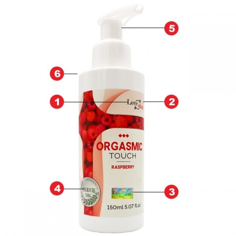 Olejek do masażu erotycznego LoveStim Orgasmic Touch malinowy 150ml