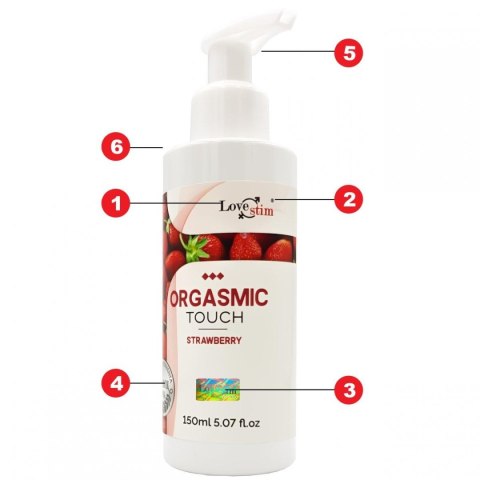 Olejek do masażu erotycznego Orgasmic Touch truskawkowy LoveStim 150 ml