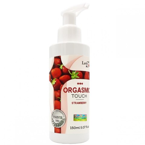 Olejek do masażu erotycznego Orgasmic Touch truskawkowy LoveStim 150 ml
