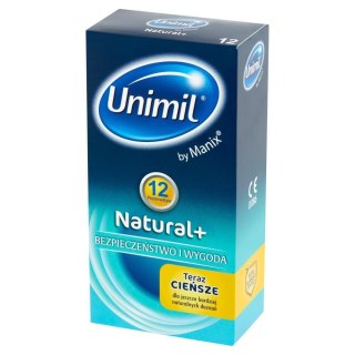 Prezerwatywy cienkie Unimil Natural+ naturalne 12 szt 53 mm