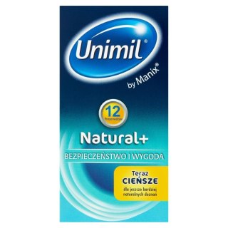 Prezerwatywy cienkie Unimil Natural+ naturalne 12 szt 53 mm