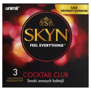 Prezerwatywy smakowe nielateksowe SKYN Cocktail Club 3