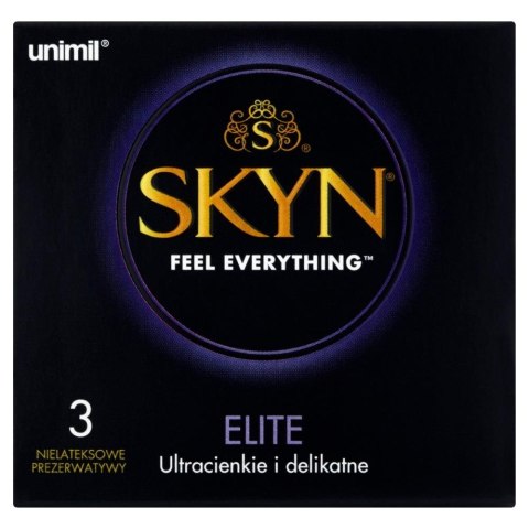Prezerwatywy ultracienkie SKYN Elite nielateksowe nawilżane 3 szt