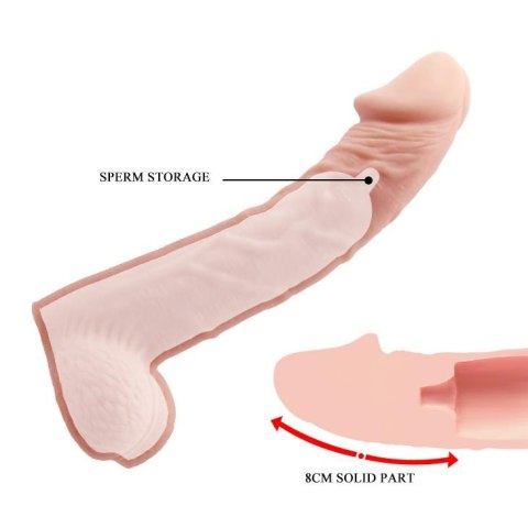 Przedłużka na penisa Baile realistyczna 8cm cielesna wodoodporna