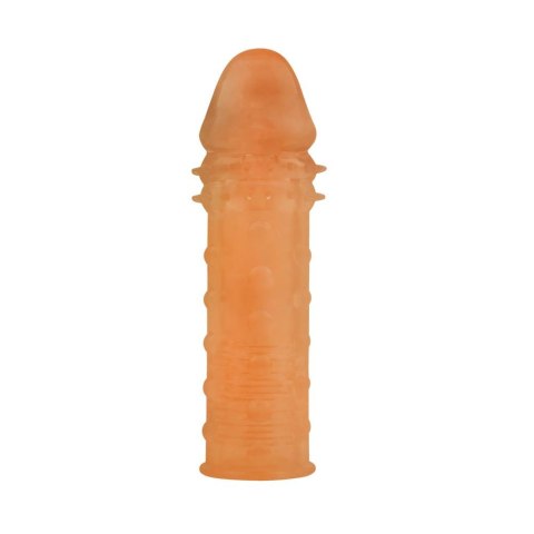 Przedłużka na penisa teksturowa Super Me cielista 16 cm