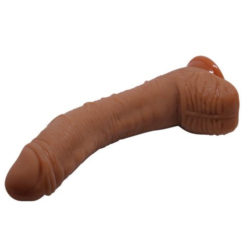 Realistyczne zakrzywione dildo Baile Alex jasnobrązowe z przyssawką