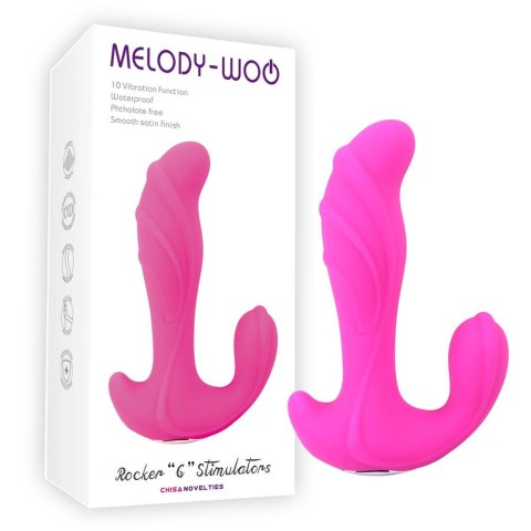 Wibrator analny silikonowy punktu G Melody Woo USB 15 cm