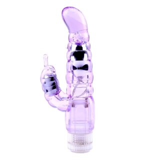 Wibrator króliczek CrystalJELLY My Dual Pleasure fioletowy 21 cm
