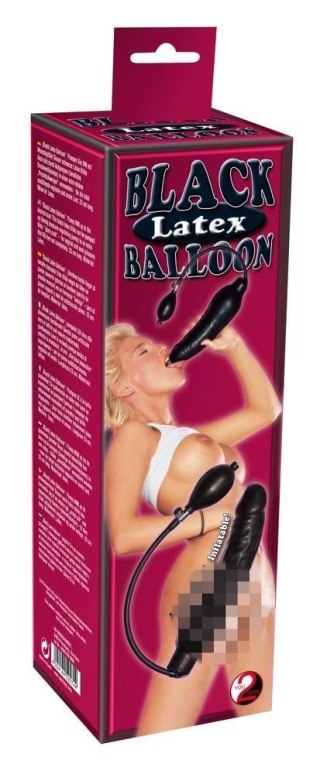 Dildo lateksowe pompowane You2Toys czarne 23 cm
