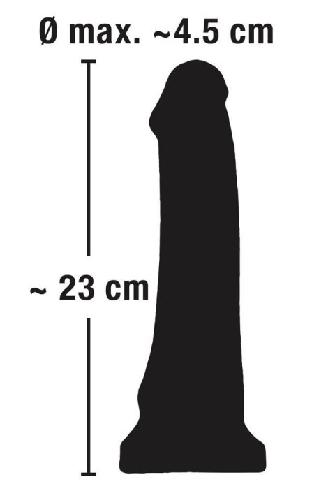 Dildo realistyczne wygięte European Lover 23 cm z ssącą podstawą