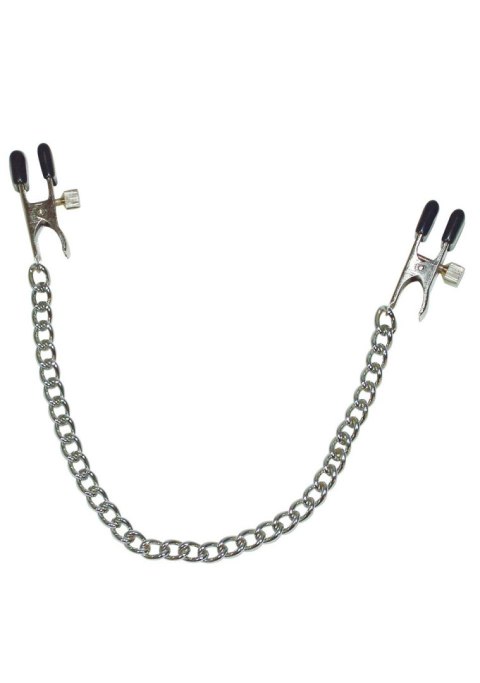 Klipsy na sutki z łańcuchem Fetish Collection 30 cm metalowe