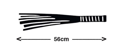 Pejcz wieloogonowy ZADO czarny 56 cm