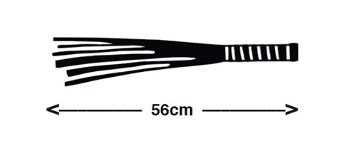 Pejcz wieloogonowy ZADO czarny 56 cm