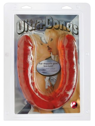 Podwójne dildo TPE You2Toys Ultra Dong czerwone 43 cm