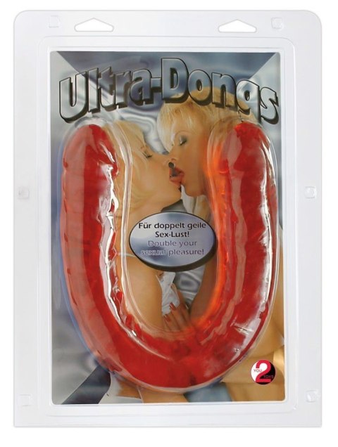 Podwójne dildo TPE You2Toys Ultra Dong czerwone 43 cm