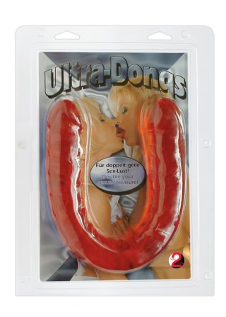 Podwójne dildo TPE You2Toys Ultra Dong czerwone 43 cm