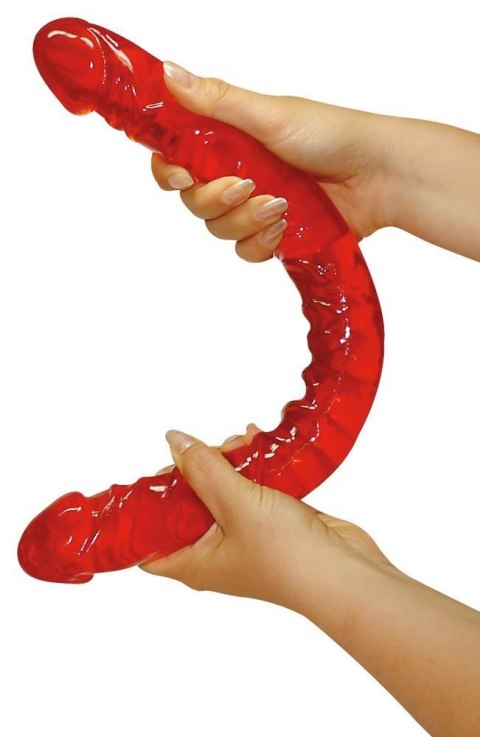 Podwójne dildo TPE You2Toys Ultra Dong czerwone 43 cm